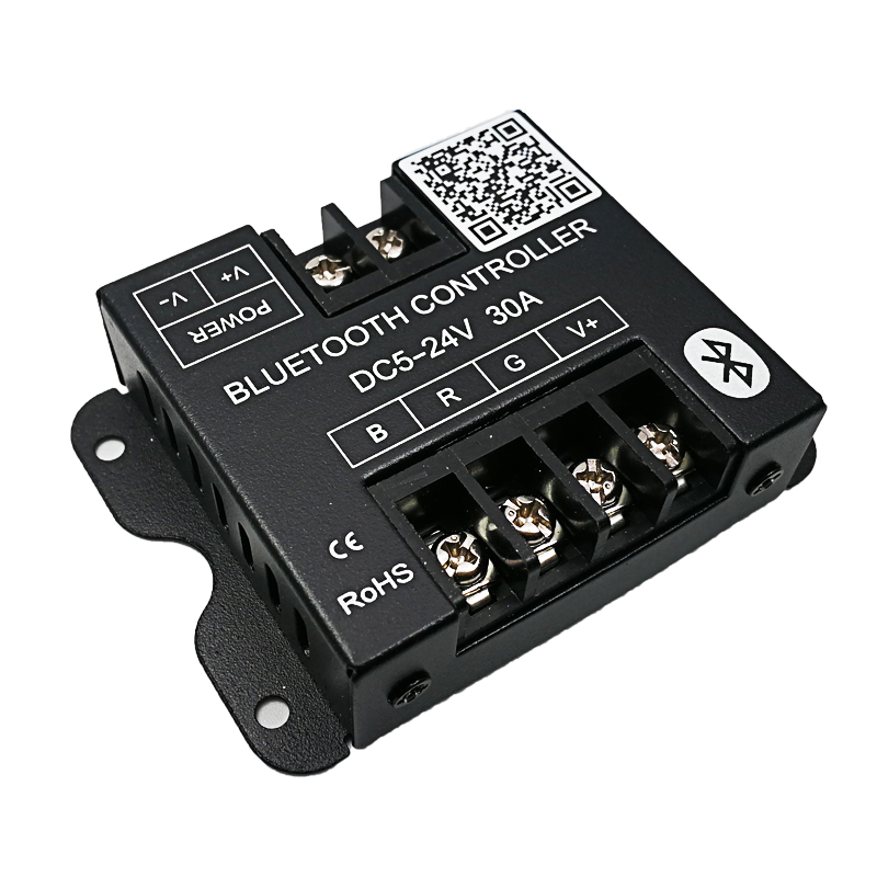 DC5-24V Max 30A 10Ax3CH Bluetooth 4.0 Control Via iOS Android Smart Phone Tablet PC For RGB LED Light Strips or Modules DC5-24V Max 30A 10Ax3CH Bluetooth 4.0 Control Via iOS Android Smart Phone Tablet PC For RGB LED Light Strips or Modules